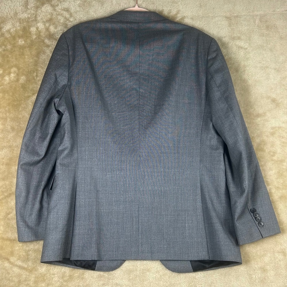 Hugo Boss Drago Super 120 Wool Suit Jacket Blazer Gray Mens 40R Made in Bulgaria - Picture 5 of 12